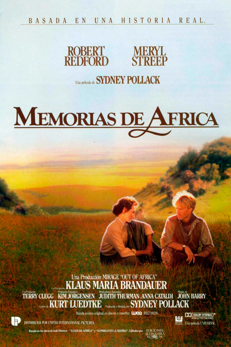 Memorias de África. Cine